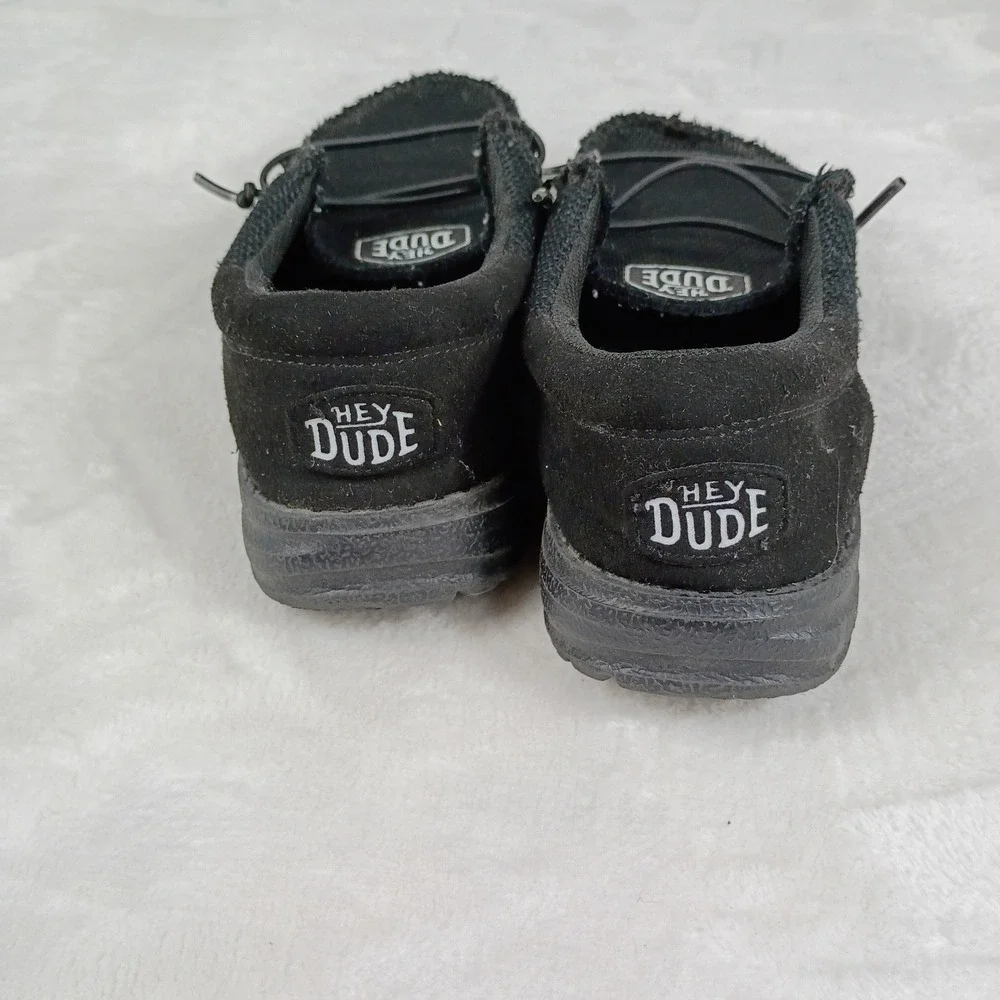 Hey Dude Wally Youth Funk Mono Youth Size 2 Black Slip On Loafers